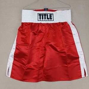 Title Boxing XL Mens‎ Trunks Shorts Red